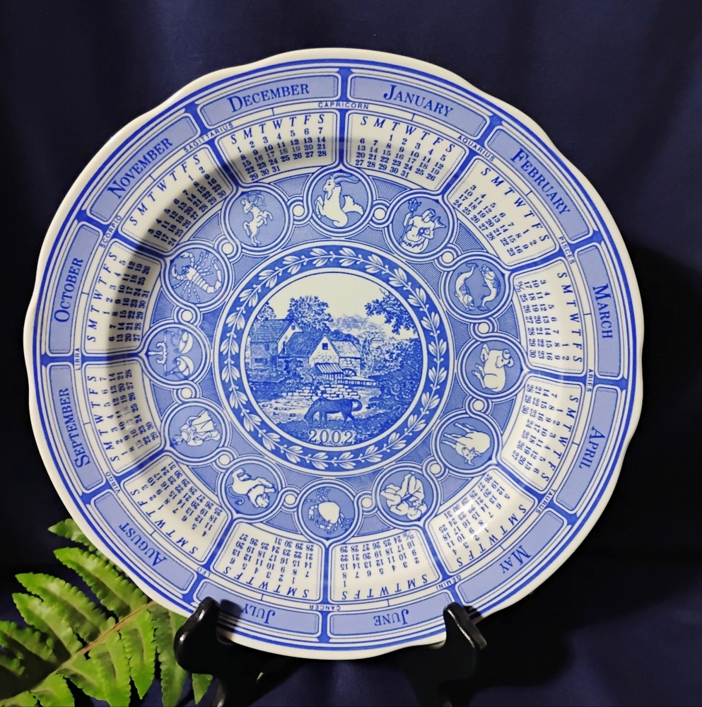 2002 SPODE Calendar Horoscope Plate